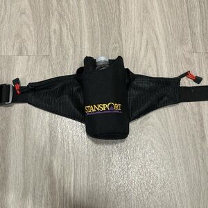 Stansport Black Waist Pack with Bottle Holder